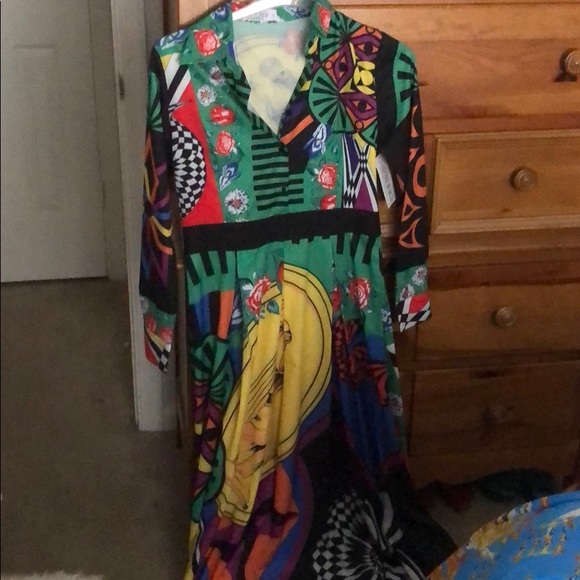 Pretty in color 👗 long silky dress - Picture 6 of 8